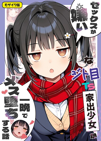 【FANZAブックス紹介】 セックスが嫌いなジト目TS家出少女が一晩でメス堕ちする話 モザイク版